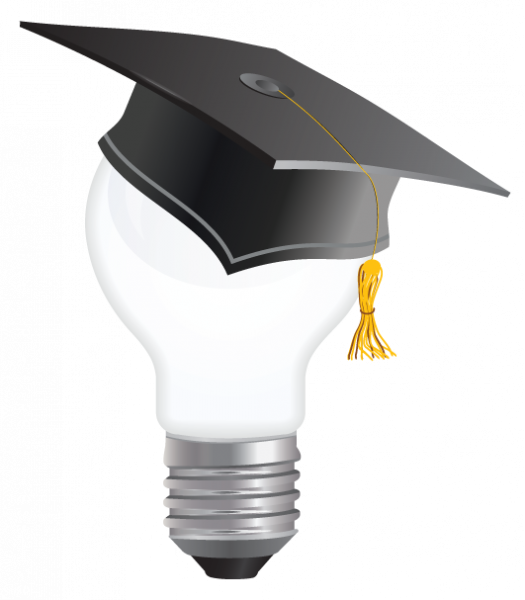 ChemHAT lightbulb logo wearing graduation cap